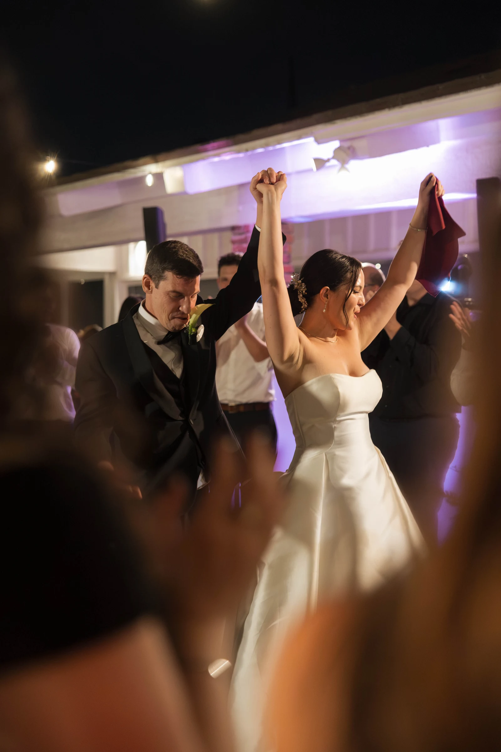 Couple celebrating at their micro wedding in Los Angeles
